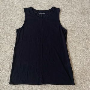 Soft Surroundings Long Tank Tunic Top Black Shirt - M